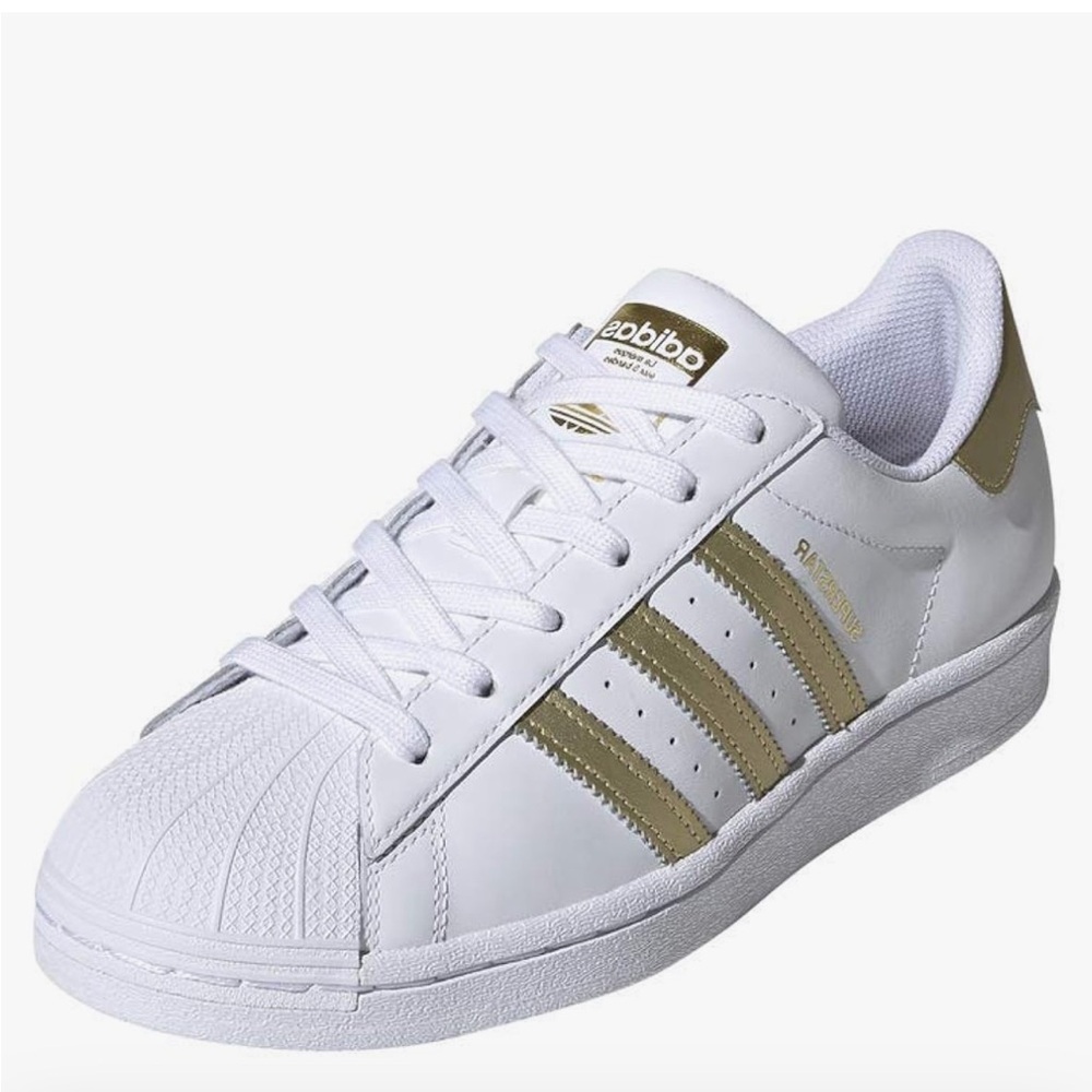 Adidas Superstar Shell-Toe White / Gold Sneakers